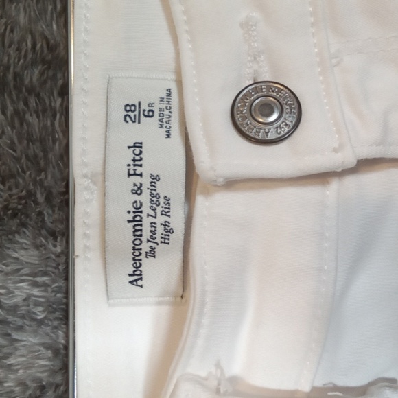 Abercrombie & Fitch The Jean Legging High Rise Skinny White Womens  28 - Picture 2 of 10